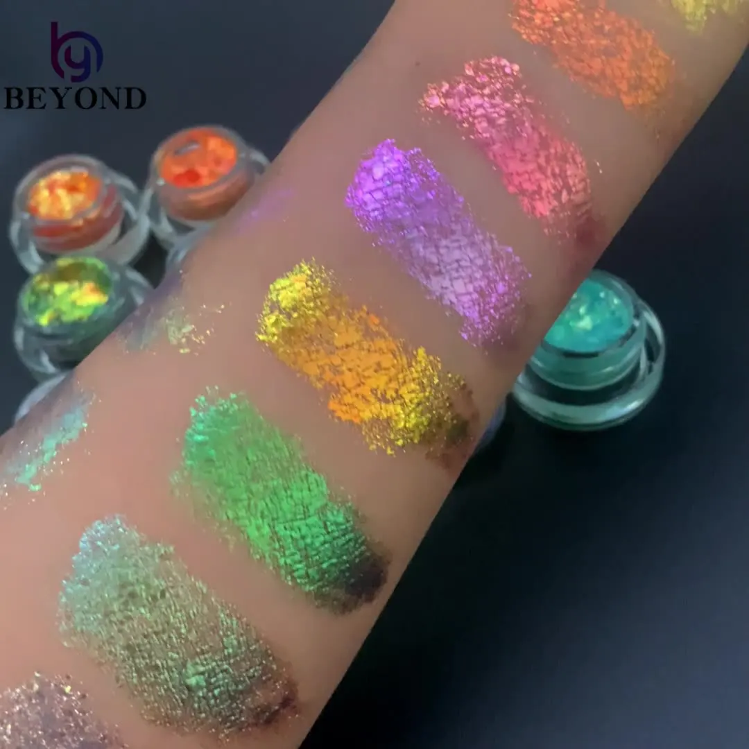 Хлопья гель макияж для глаз Duochrome блестящий крем тени век частный логотип многохромовые гелевые