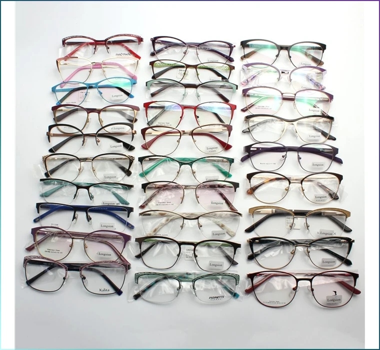 Assorted Eyeglasses Metal Frame Stock Ready Optical Eyewear Designer Spectacle Frames For Shop Blue Light Blocking Glasses