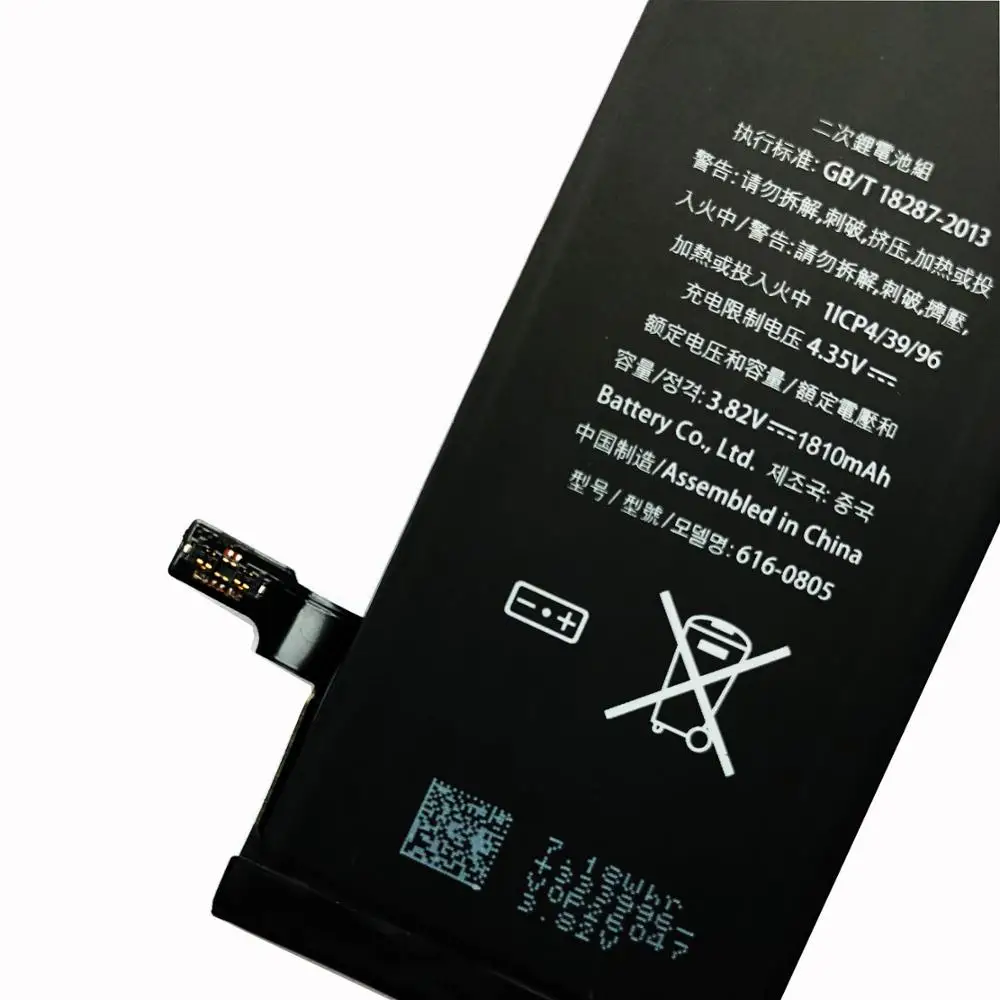  Высококачественный OEM Аккумулятор для iPhone 6 A1549 A1586 A1589 616-0804 616-0805 616-0806