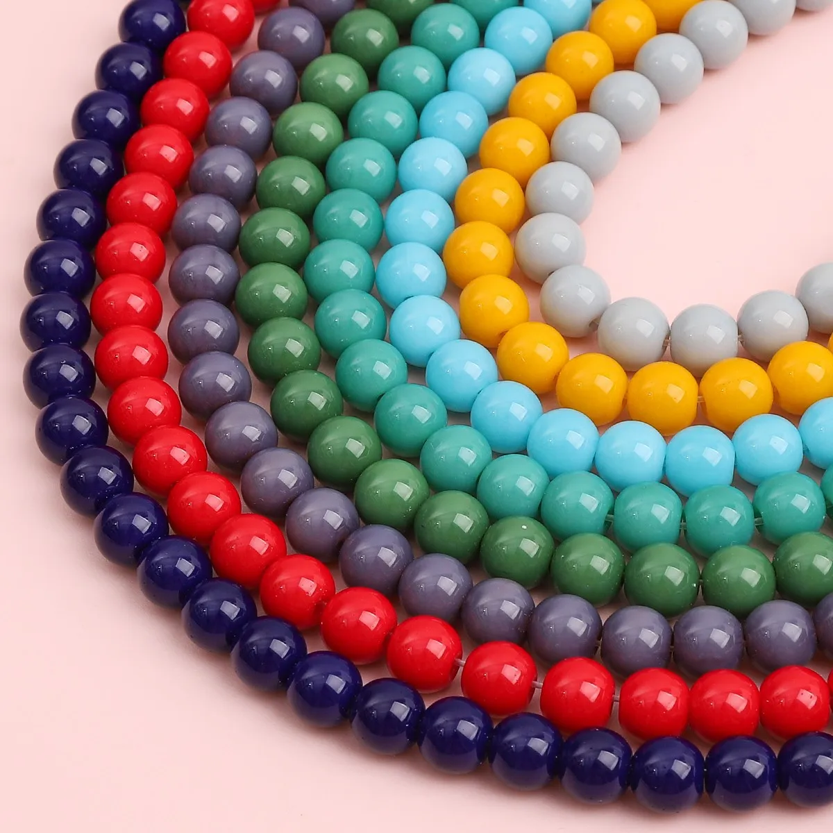 3mm 4mm 6mm 8mm 10mm 12mm 14mm pink blue green black bracelet accessories diy charms glass beads color