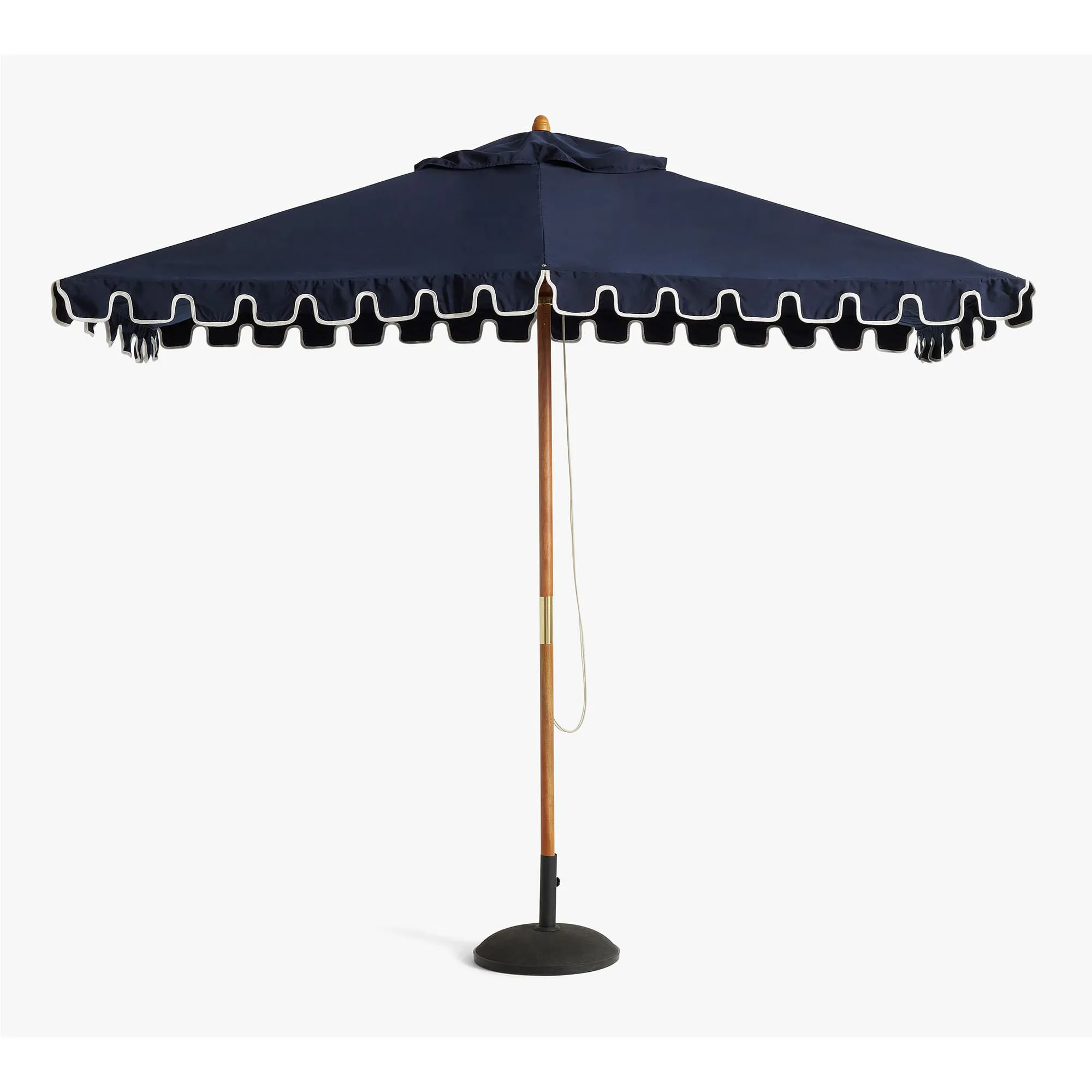Premium 3.5 Meter Rectangular Sunbrella fabric outdoor patio umbrella Teak frame outdoor umbrella patio