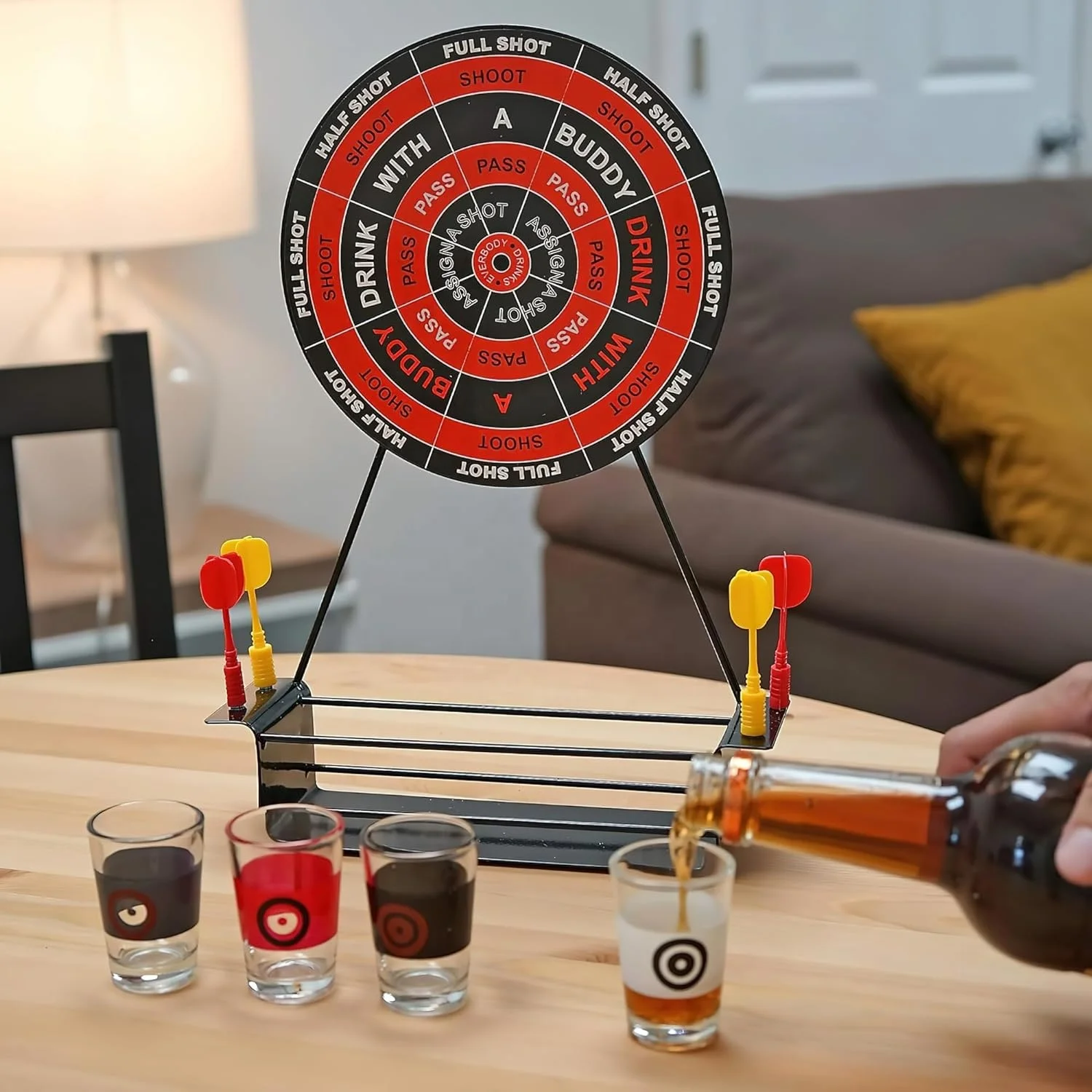Fun Party Game for Groups Magnetic Dart Board Drinking Game