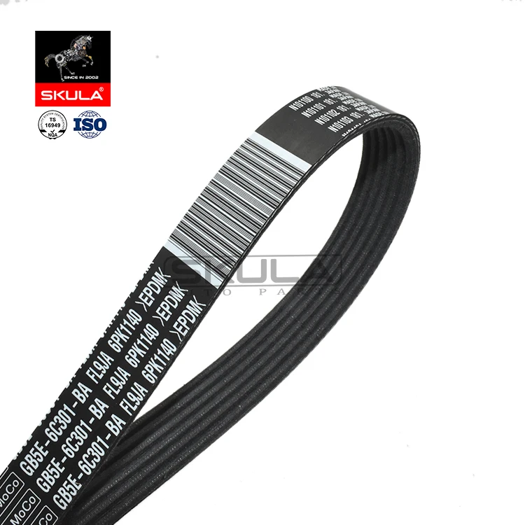 Skula Auto Part Drive Belt 6PK1140 GB5Z8620A BT4Z8620A DE9Z8620A for FORD EDGE 3.5 06-14 ESCAPE 3.0 08-12 EXPLORER 3.5 2010-