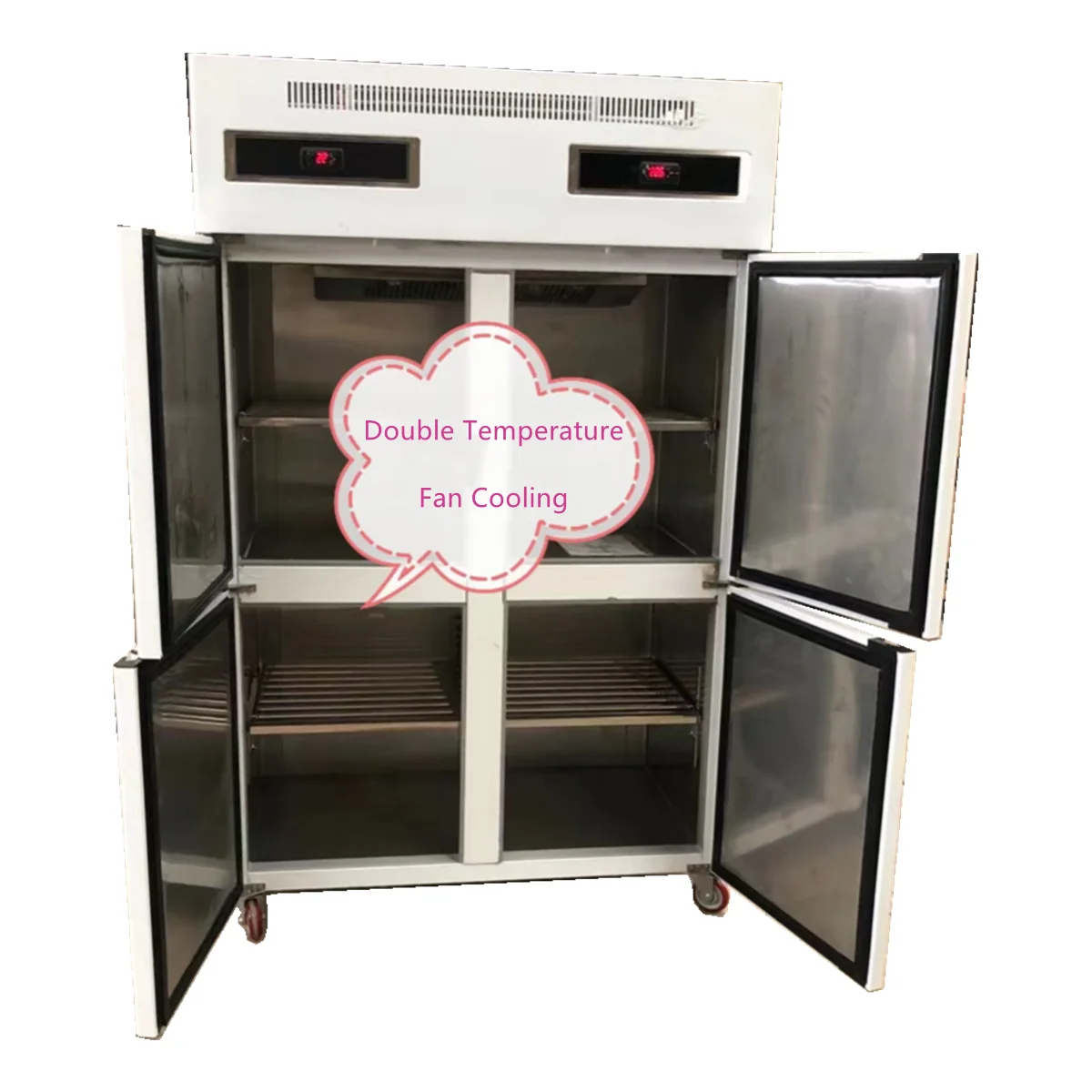 commercial hotel industry upright refrigerator four doors fridge 4 door freezer stainless steel chiller price in hyderabad