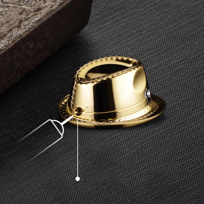 gentleman hat lighter adjustable gas open flame custom lighter logo