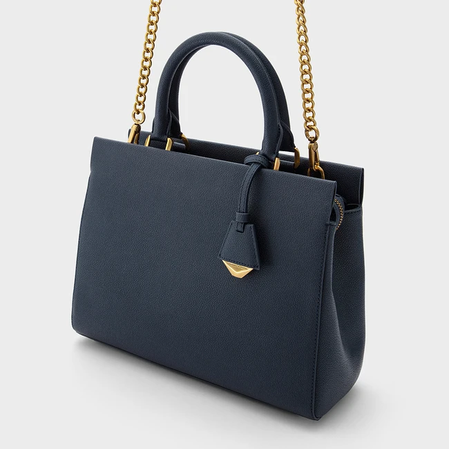 Декоративная цепочка для ремня темно-синие повседневные сумки-тоут из искусственной кожи оптовая продажа производство