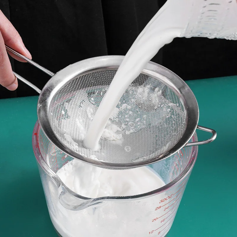 8cm Stainless Steel Mesh Strainer Kitchen Tools Accessories Strainer With Mesh Metal Strainer Colander