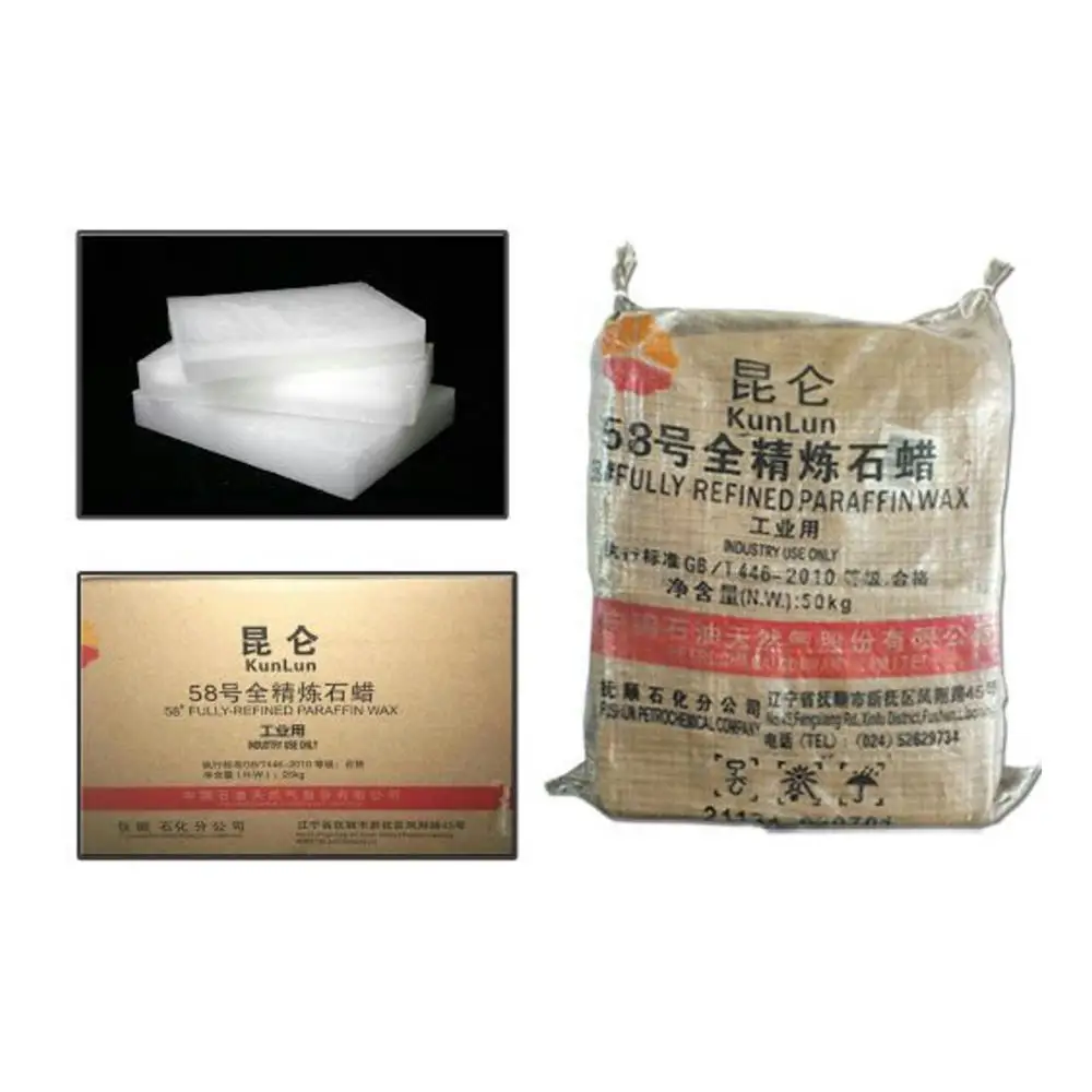 Fully refined paraffin wax 5860 wax paraffin kun lun 58/60 flakes candle