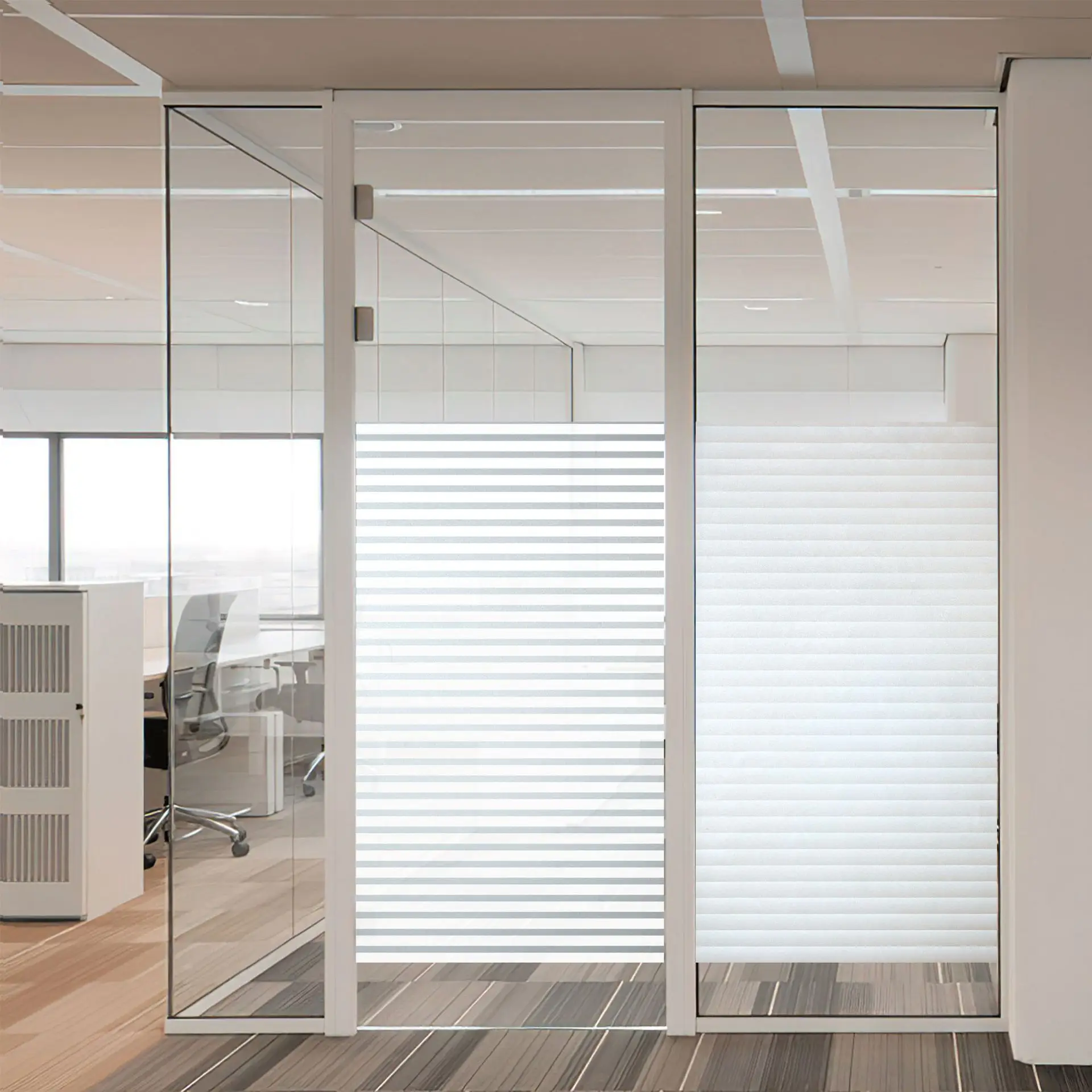 Competitive factory price with paper PVC frosted privacy glass film for office window decor Decorative film