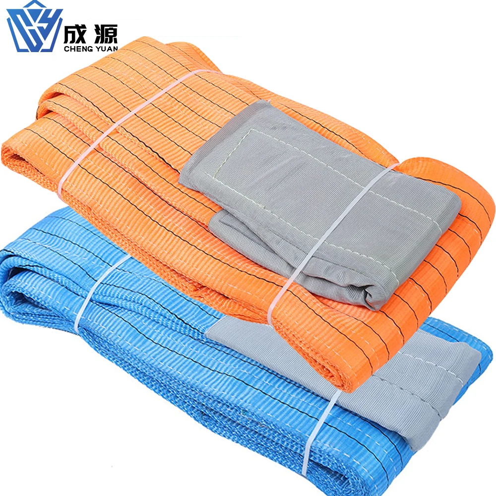 Hot sell lifting polyester flat webbing belt webbing sling 3 Tons Polyester Webbing Belt Sling