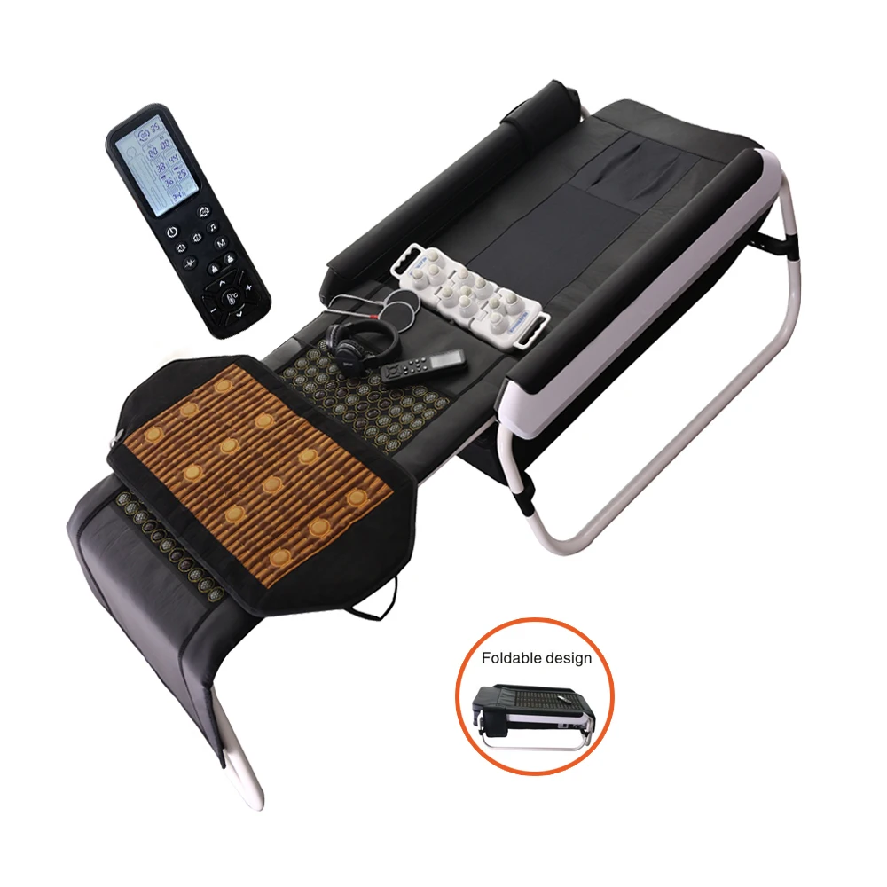 Hot pick V6 master sceragm V3 V4 Tourmaline Jade roller chiropractic Physio therapy Bed Thermal camilla infrared massage bed