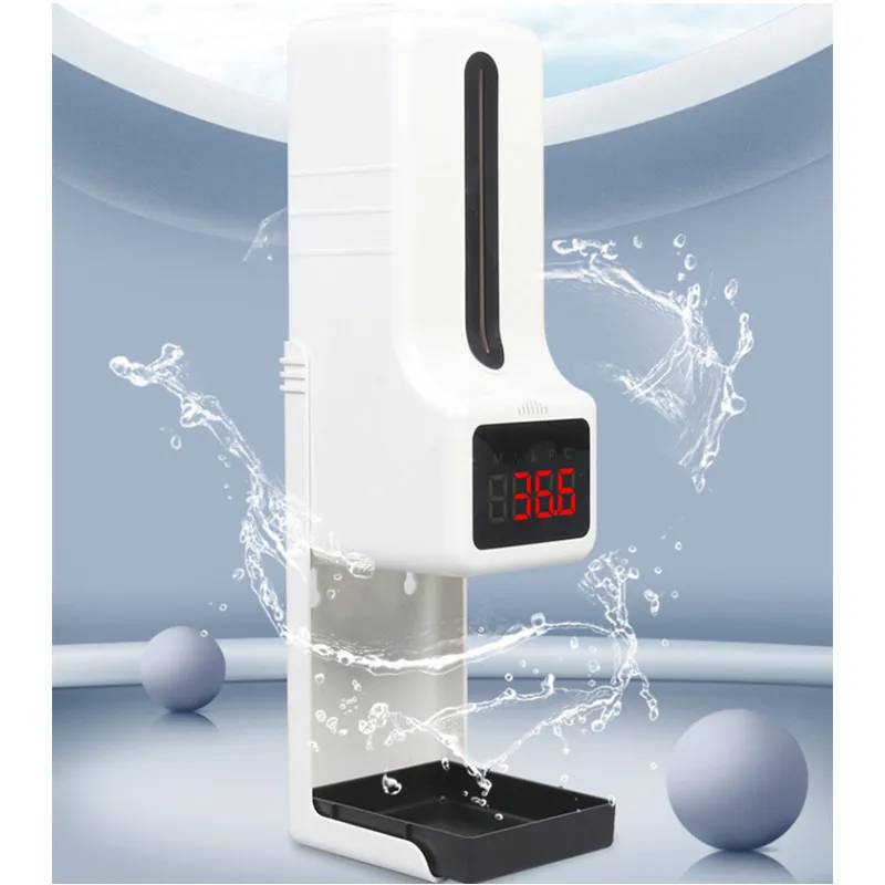 K9 PRO Smart Sensor Commercial Wall Mounted Hand Touchless Foaming 1000Ml Automatic Liquid Thermometer Soap Dispenser