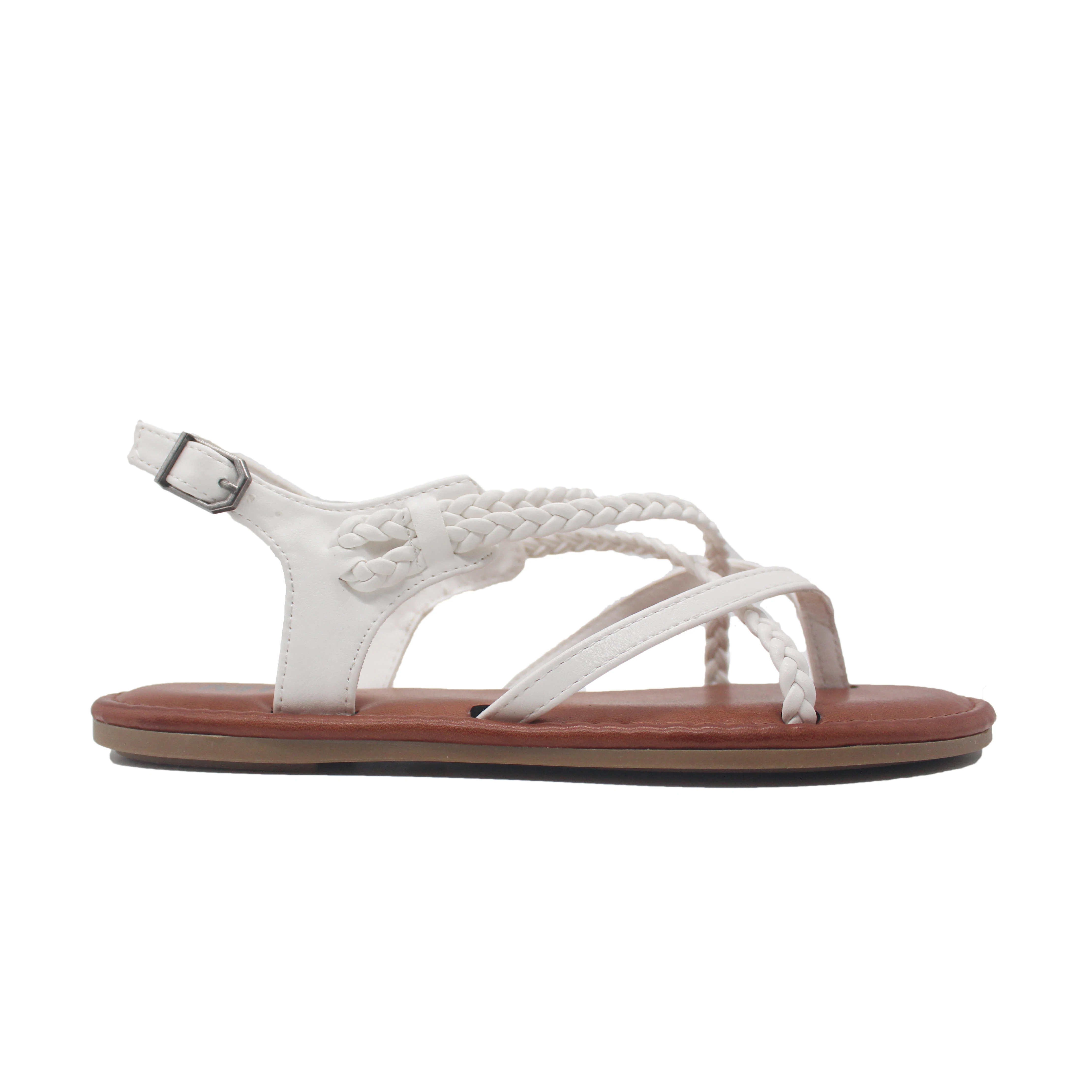 Weave Pattern Fashionable Sandals Flat Shoes Leisure  Ladies Shoes And Sandals  Women Cross Strap Sandals