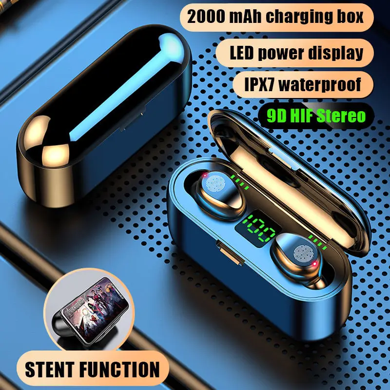 F9 high quality earbuds headset headphone electronics earphone wireless manufactures