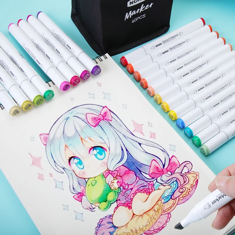 Sketch Markers Dual Tips Art Markers 100 Colors Alcohol Based Highlighter Pens With Assorted Gift Box For Adults Kids Drawing