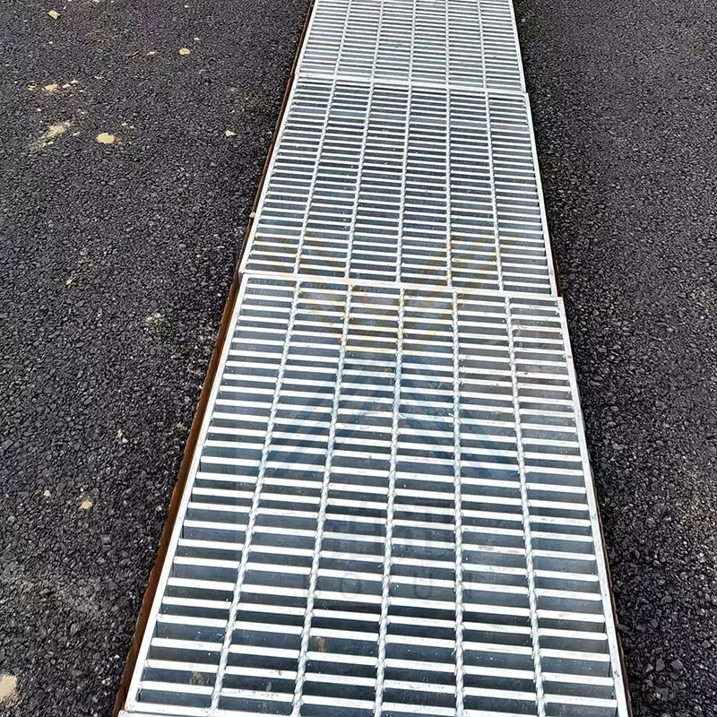 Factory Supply Hot Dipped Galvanized Metal Steel Grating with Rod Bar for Drainage Gutter Cover walkways