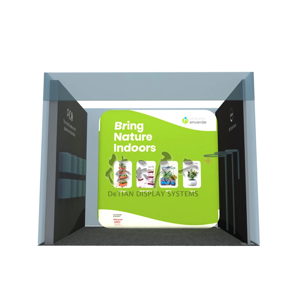 Aluminum Extrusion Portable LED Trade Show Booth backlit exhibition booth
