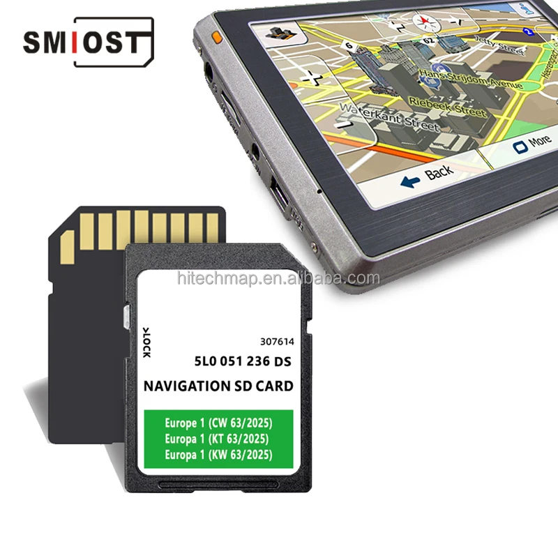 SMIOST Europe GPS навигация CID изменение Sat Nav SD карта Обновление карты для Skoda MIB2 2025 Karoq Fabia 3