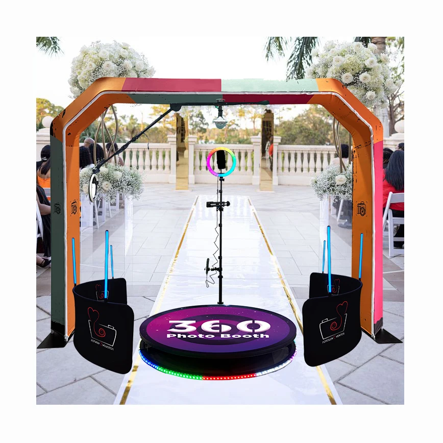 Newest vogue 360 Photo Booth With Ring Light Selfie Video Free Accessories Photo Booth Kiosk 360 Replacement Part