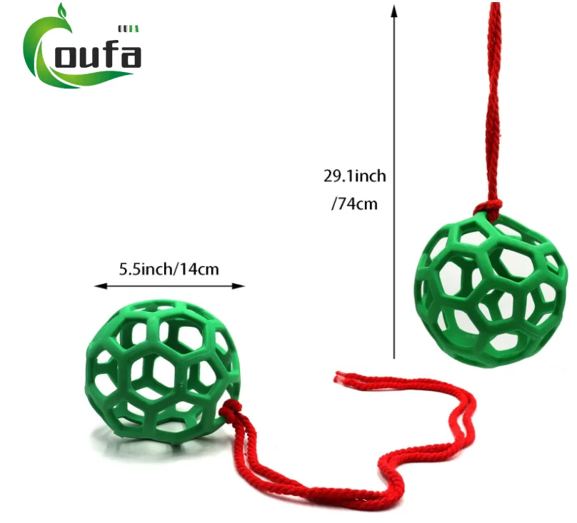 Chicken Vegetable Feeder Ball Fruit Holder Cabbage Feeder Hanging Tool for Hens Chicken Coop Goose Duck Large Birds