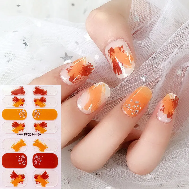 2022 Nail Sticker Wholesale Fashion Waterproof  Gel Nail Sticker 3d  Nail Sticker