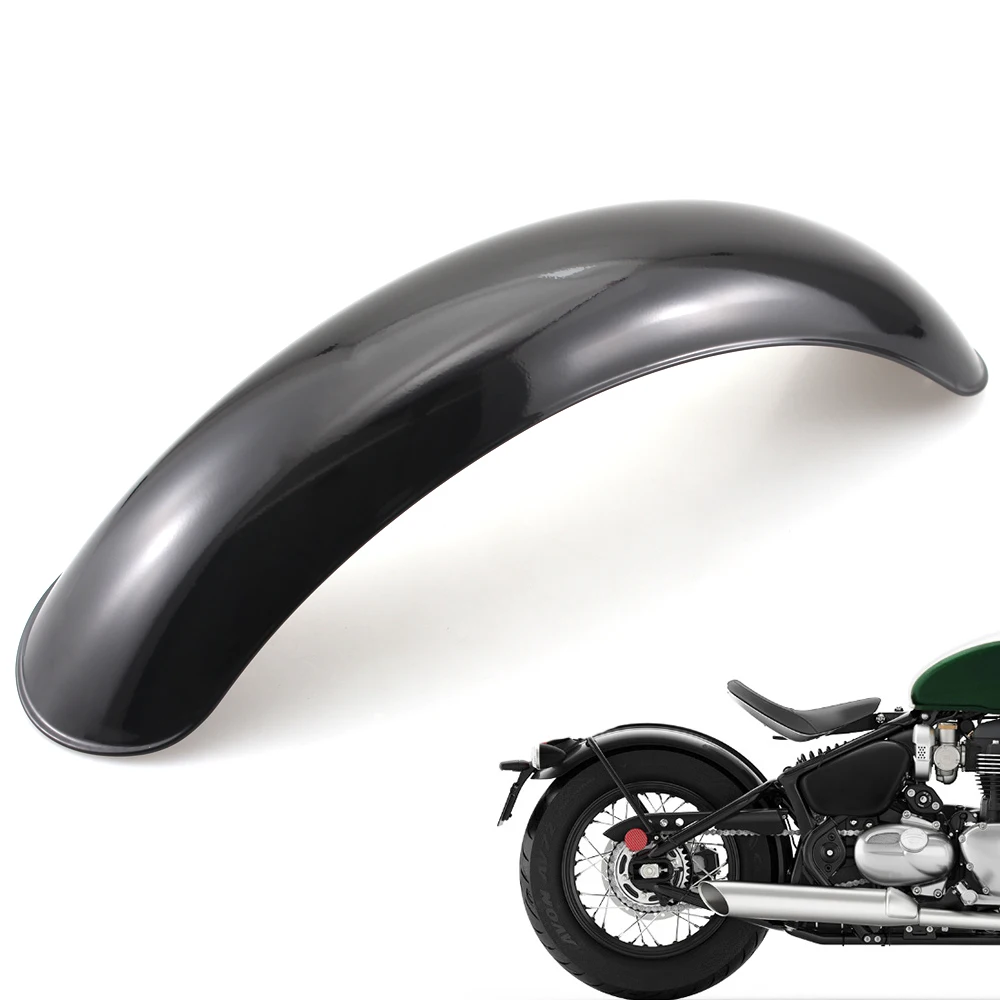 
Универсальное заднее крыло мотоцикла, брызговик подходит для Harley Bobber Chopper, яркий черный хром 