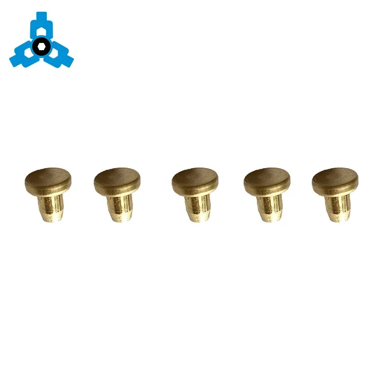 custom hardware screws Solid Pure Copper  Blind Rivets Brass Flat Round Head Metal Pin OEM rivet screw