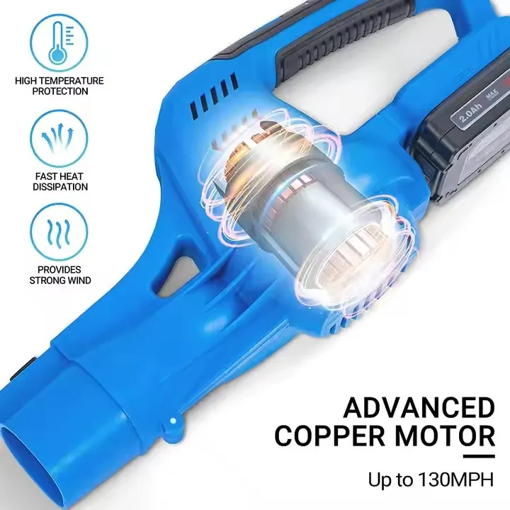 Industrial Powerful 2 in 1 Garden Leaf Blower 20V Lithium Battery Operated Portable Cordless Electric Leaf Snow  Blower