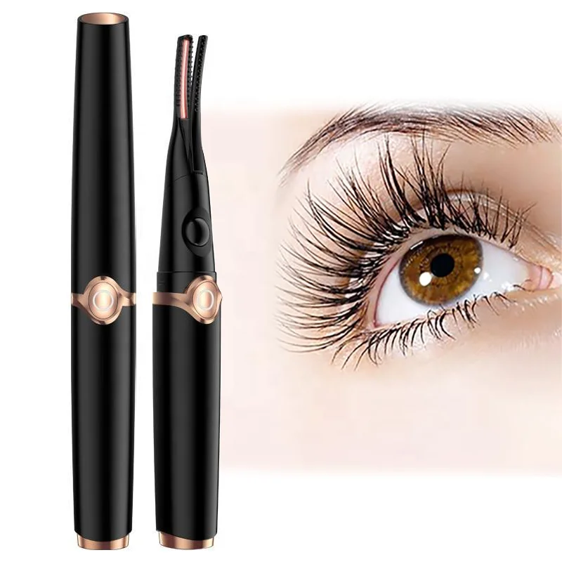 2 in 1 Portable Electric Eyelash Curlers Mini Curling Lash Clip Comb Rizador de Pestanas Heated Eyelash Curler