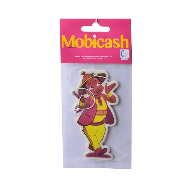 Wholesale products china promotion gifts custom design decorative hanging perfume paper car air freshener