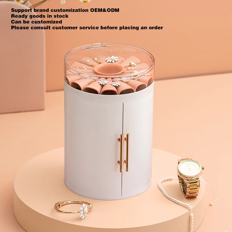 Five - layer cosmetics storage box multi - function double - open table top transparent high - grade jewelry box