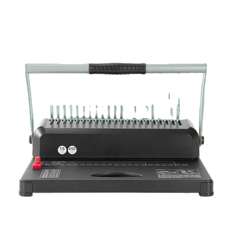 Factory Direct Sale 350 Sheets A4 Manual Binding Machine 21-Hole Plastic Comb Wire Binding Equipment