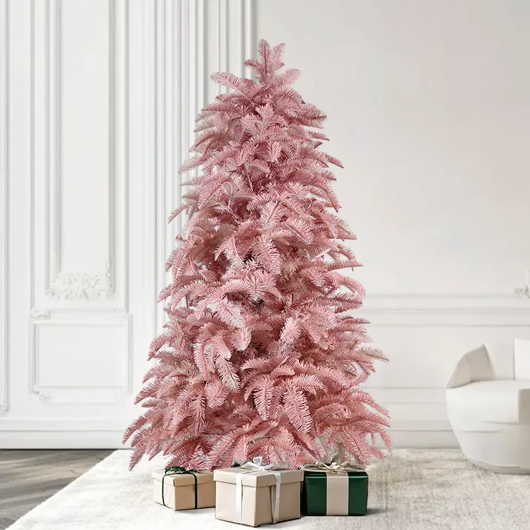 Oem Odm 3Ft 4Ft 5Ft 6Ft 7Ft High Quality Pe Pink Luxury Artificial Christmas Tree