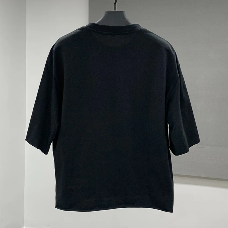 customize black oversized t-shirt printing graphic heavy cotton t shirt for men wholesale drop shoulder t shirts manufacturing