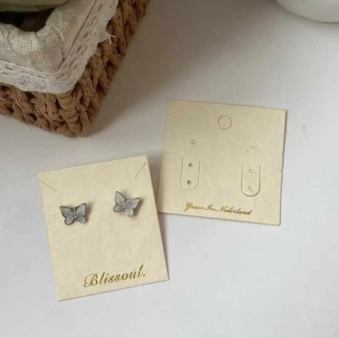 Custom logo 385g texture paper color printing small business thank you business card