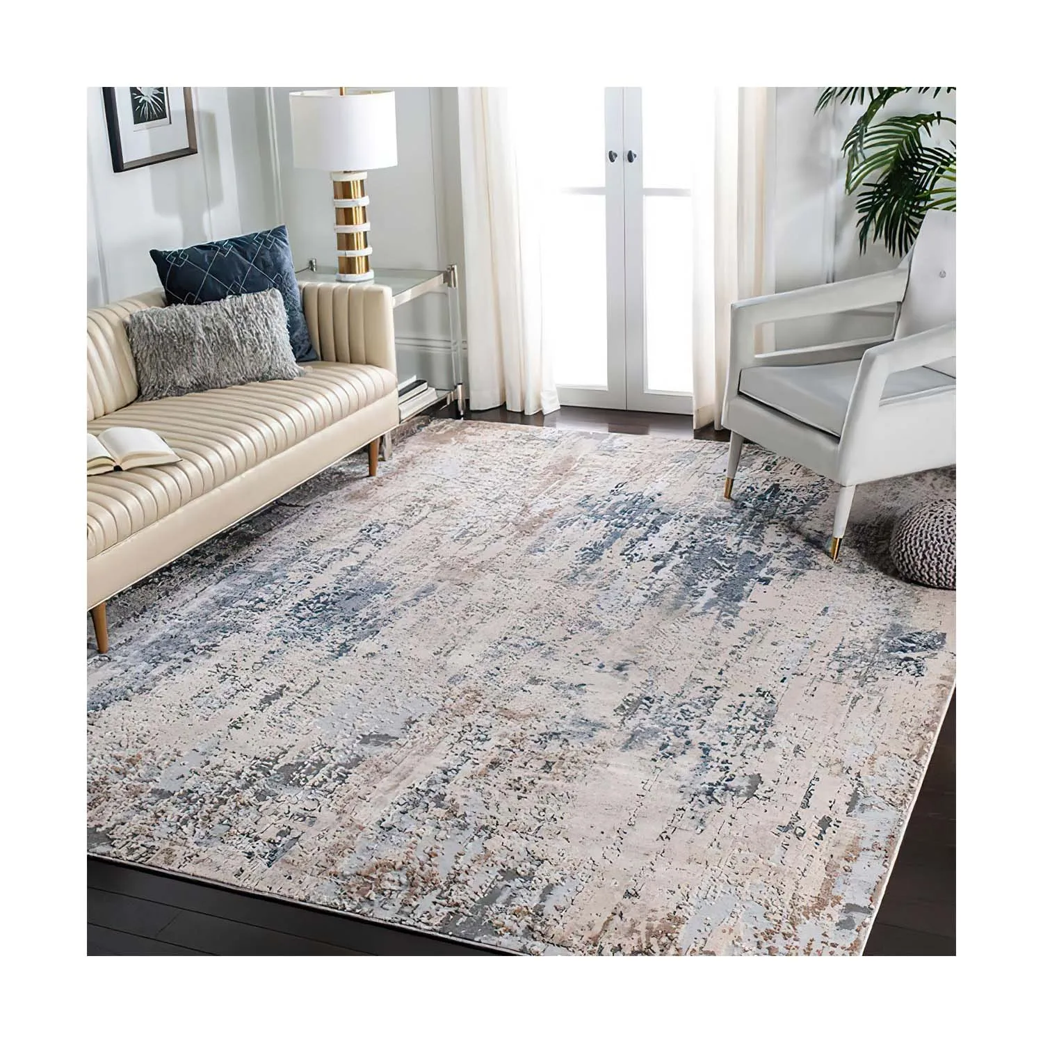 Wholesale Machine Washable Big Size Shaggy Rug Carpet Soft Plain Floor Mat in Green Living Room Hotel/Bathroom China manufacture