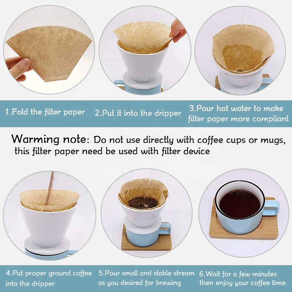 Fan shaped Filter Paper For U103 Coffee Drip