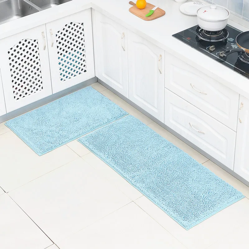 Factory direct Fluffy 2 Piece Set Area Anti Fatigue 100% Polyester Kitchen Carpet