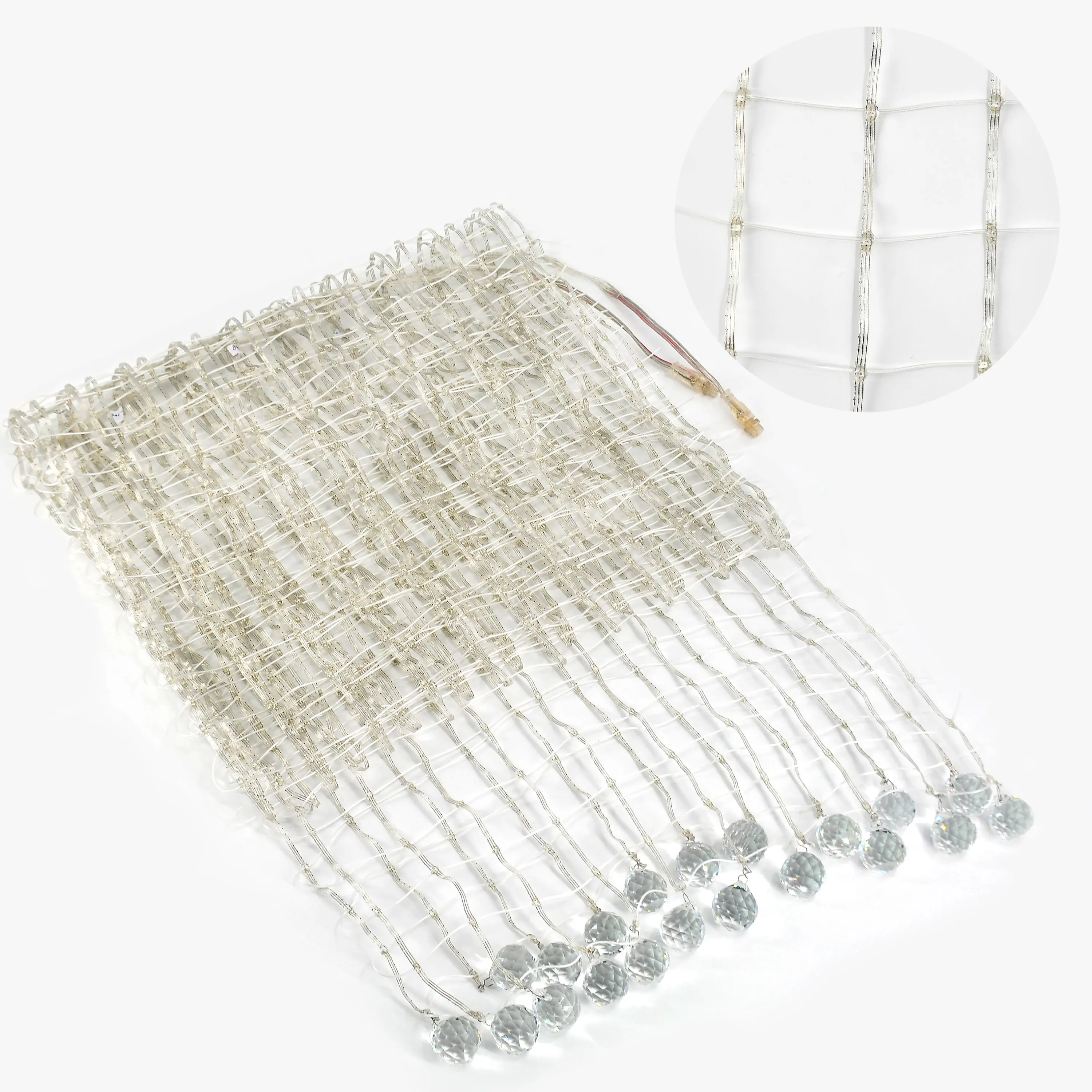 Kingyi P50 Flexible Outdoor Waterproof Programmable LED Curtain Display RGB Transparent Led Pixel Point Lights Grid Screen