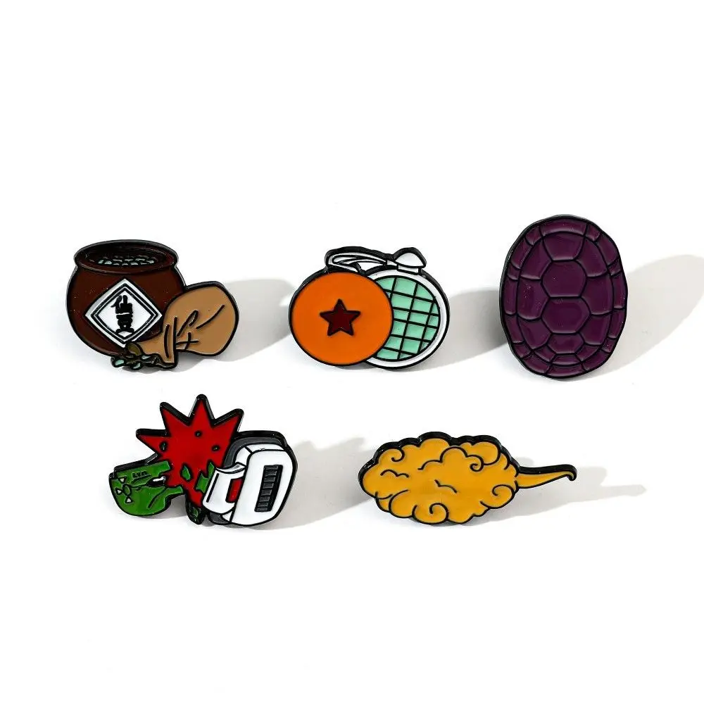 Hot Selling Classical Anime Character Dragon Balls Z Goku Metal Badge Brooches Bag Ornament Hard Enamel Lapel Pins for Clothing
