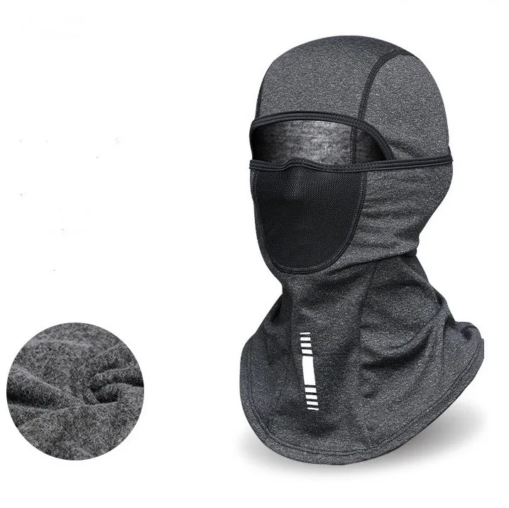 Winter Warm Black Grey Men Women Fleece Lined  Windproof Thermal Full Face Cover Cycling Fishing Hiking Balaclava Ski Mask