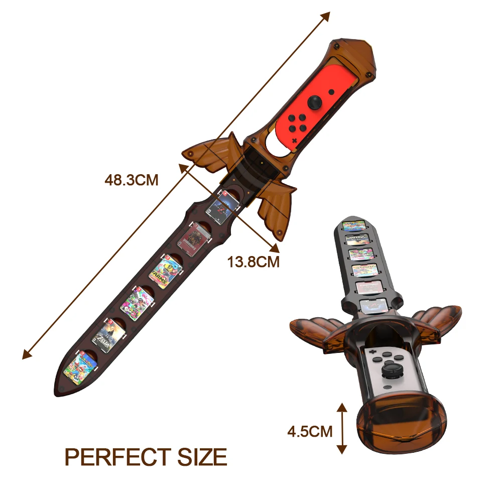 Master sword shape game card storage case for Switch