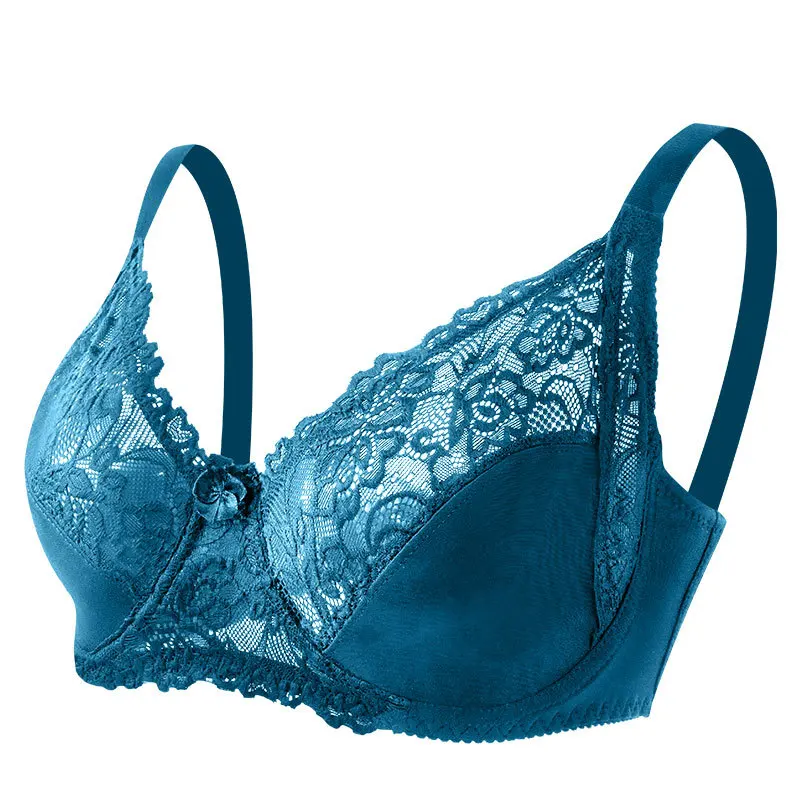 Hot Sexy Floral Back Closure Ladies Lace Push Up Bra woman embroidery push up lace bra plus size sexy underwire triangle bra