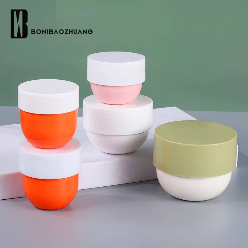 wholesale colorful bowl shape 75g 100g 150g 250g PP plastic body cream cosmetic jar for cream