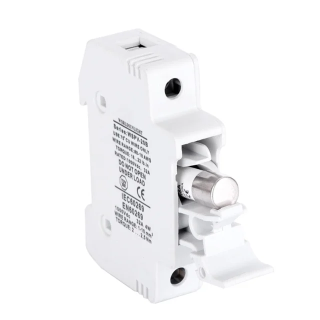 High Quality 10X38 1000V 32A DC Solar system PV Fuse and Solar Fuse Holder