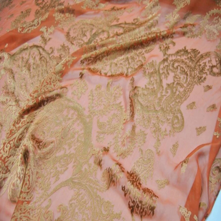 High Quality classical silk burnout fabric used for clothing