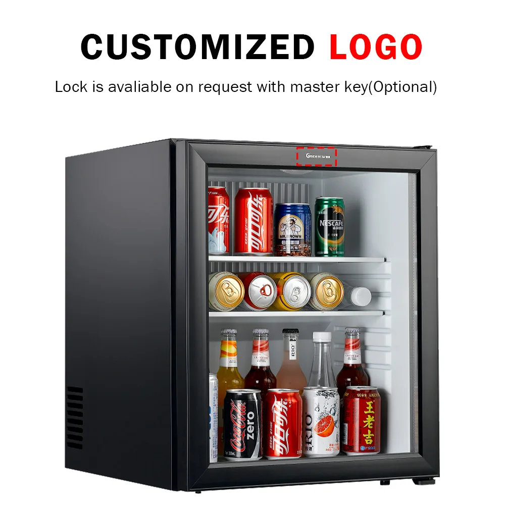 High Quality Hotel No Frost Mini Cooler Fridge In Living Room Glass Door