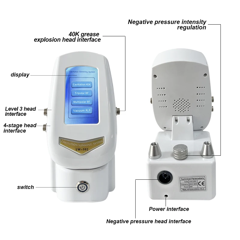 2024 Portable Rf Radio Frequency V Shape Machine RF Slimming Machine for Home Use Fat Body Contouring Sculpting 3 in 1 4 Pcs