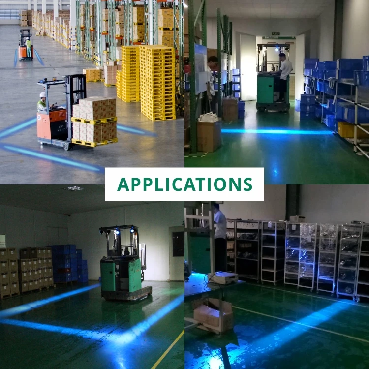 Tuff Plus 15W LED Forklift Light car led warning lightcar door opening warning led lights with green line