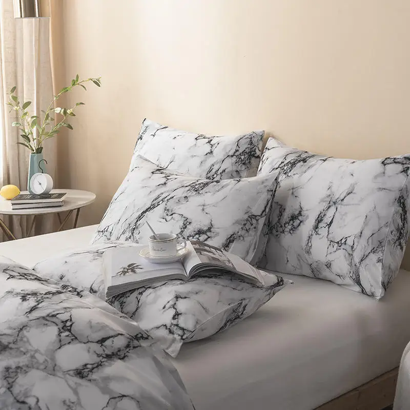 Горячие продажи печать каменный узор одеяло DuvetCover комплект 3 шт. нам Queen и King Size/полный размер постельное белье Оптовая